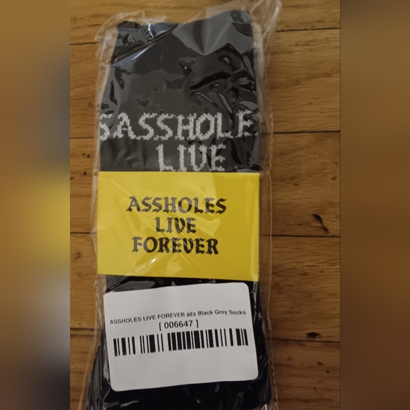 Assholes Live Forever Socks NWT - Picture 7 of 10